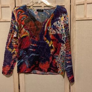 C'est Duo Colorful Long Sleeve Top